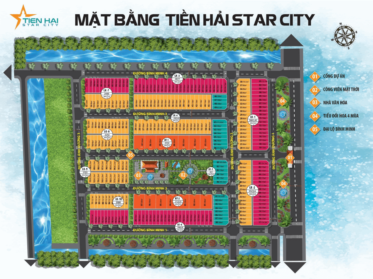 Mat bang phan lo Tien Hai Star City Thai Binh
